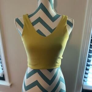 EUC- Yellow Longline Sport Bra Top